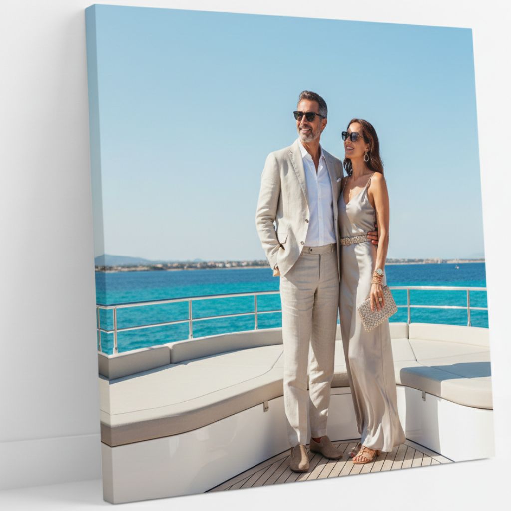 Personalized photo prints, perfect gifts from Saudi Arabia for loved ones, printed as Mounted Canvas Prints